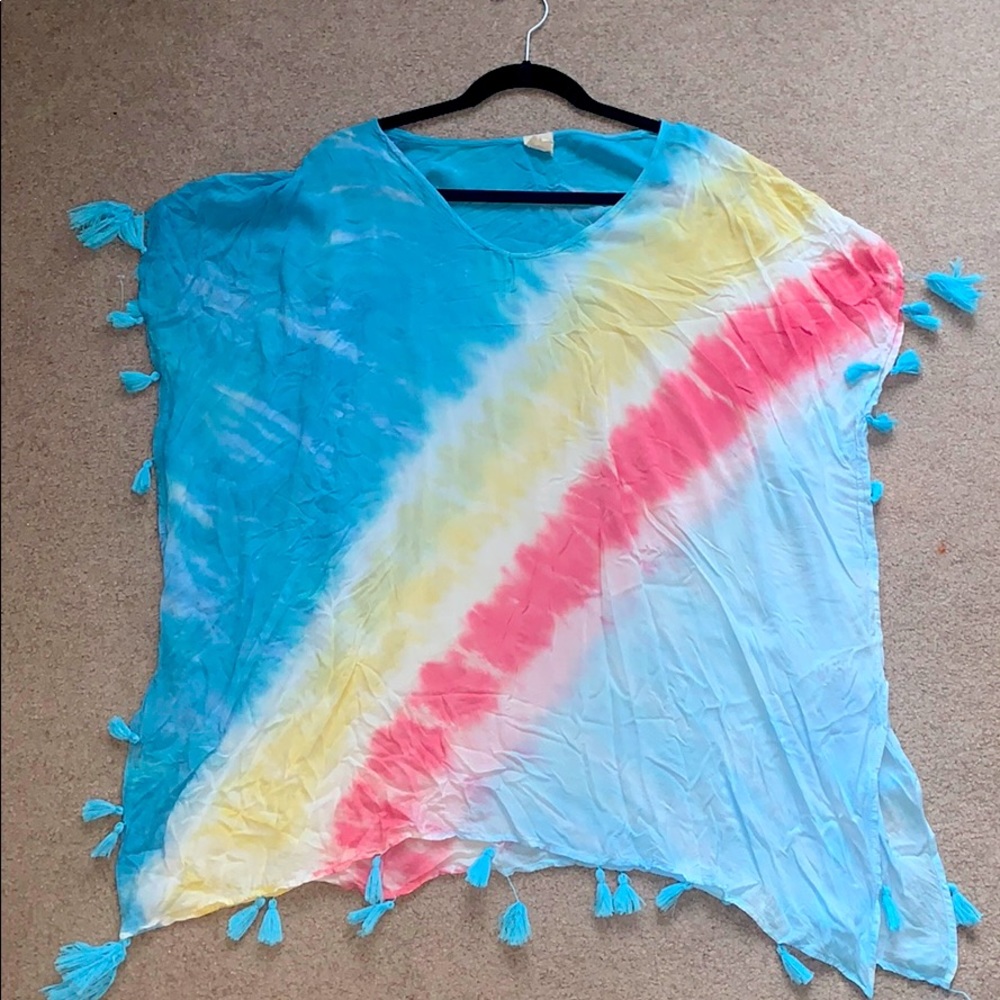 Surf Gypsy Tassle Tie Dye Cover Up
